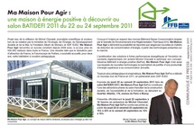 Communiqué de Presse - Ma Maison Pour Agir : une maison à énergie positive à découvrir à Massy
