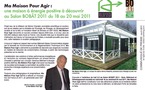 Communiqué de Presse - Ma Maison Pour Agir : une maison à énergie positive à découvrir au Salon BOBÂT 2011 du 18 au 20 mai 2011